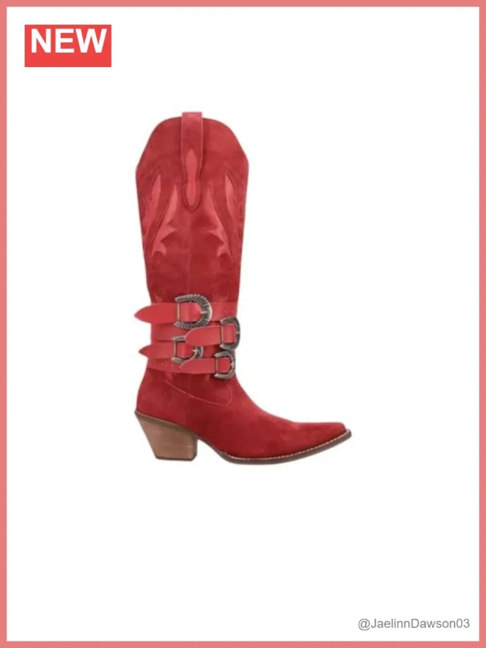 Dingo Suede Over the Knee Western Boots Snip Toe Block Heel Pull On